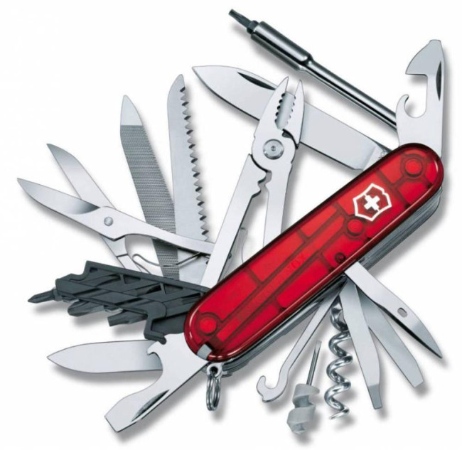 Офицерский нож CyberTool L, полупрозрачный красный Офицерский нож CyberTool L, полупрозрачный красный