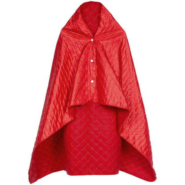 Плед-пончо для пикника SnapCoat, красный Плед-пончо для пикника SnapCoat, красный