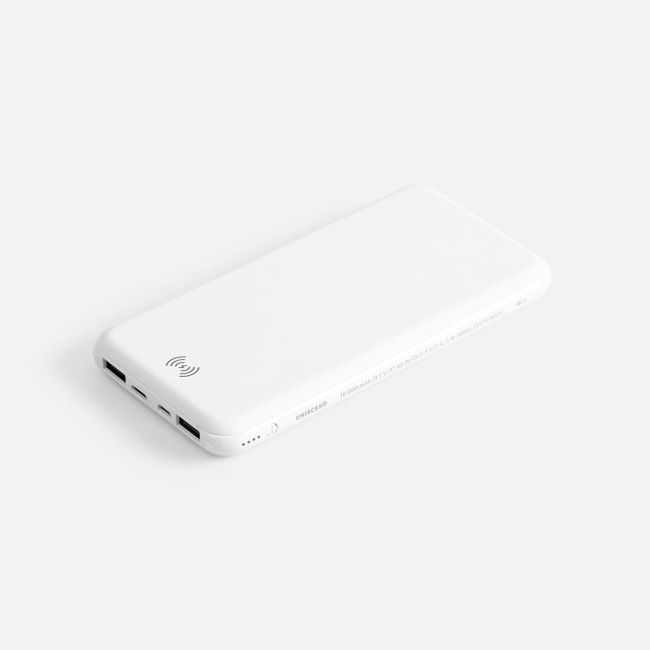 Аккумулятор с беспроводной зарядкой All Day Wireless, 10000 мАч, белый Аккумулятор с беспроводной зарядкой All Day Wireless, 10000 мАч, белый