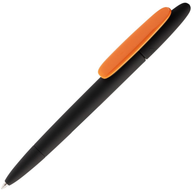 Ручка шариковая Prodir DS5 TRR-P Soft Touch, черная с оранжевым Ручка шариковая Prodir DS5 TRR-P Soft Touch, черная с оранжевым