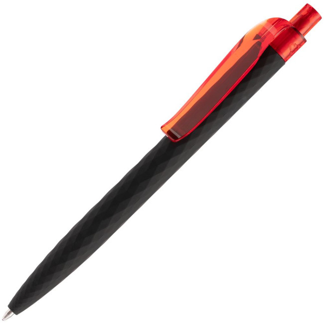 Ручка шариковая Prodir QS01 PRT-T Soft Touch, черная с красным Ручка шариковая Prodir QS01 PRT-T Soft Touch, черная с красным