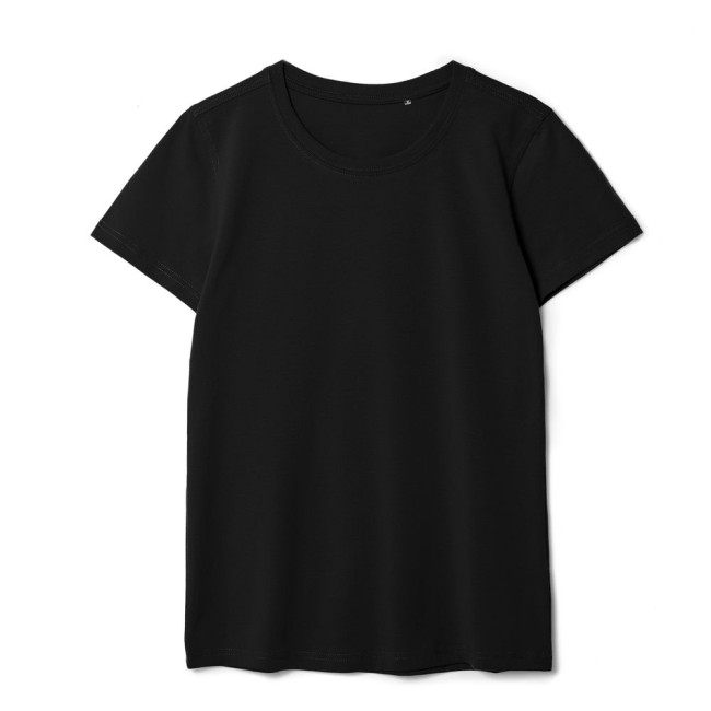 Футболка женская T-bolka Stretch Lady, черная Футболка женская T-bolka Stretch Lady, черная