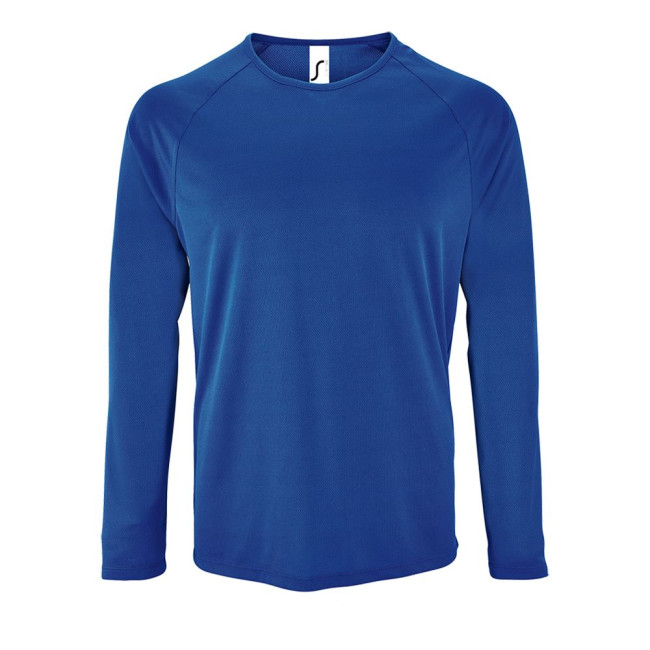 Футболка с длинным рукавом Sporty LSL Men, ярко-синяя Футболка с длинным рукавом Sporty LSL Men, ярко-синяя