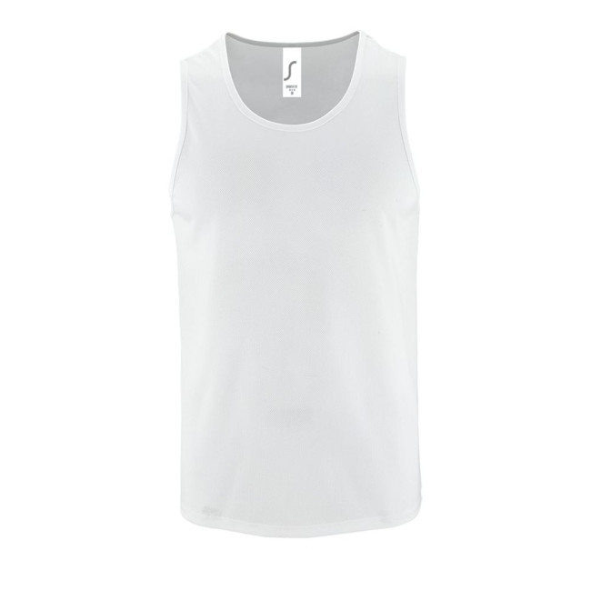 Майка мужская Sporty TT Men, белая Майка мужская Sporty TT Men, белая