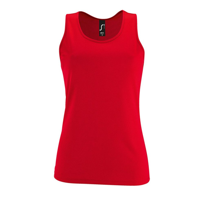Майка женская Sporty TT Women, красная Майка женская Sporty TT Women, красная
