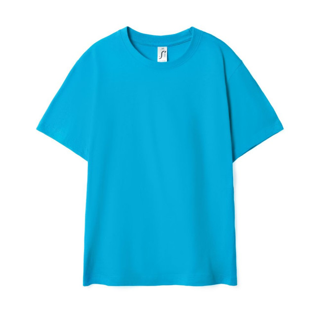 Футболка детская Regent Kids 150, бирюзовая Футболка детская Regent Kids 150, бирюзовая