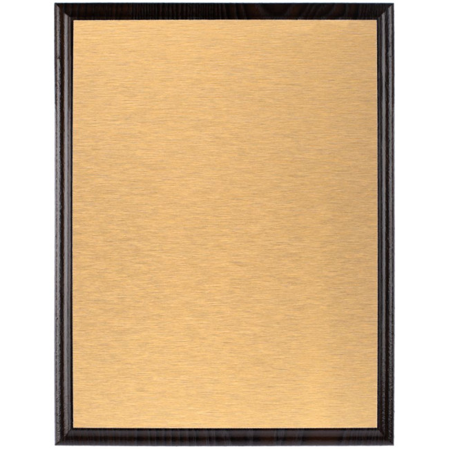 Плакетка Plaque, большая, венге с золотистой пластиной Плакетка Plaque, большая, венге с золотистой пластиной