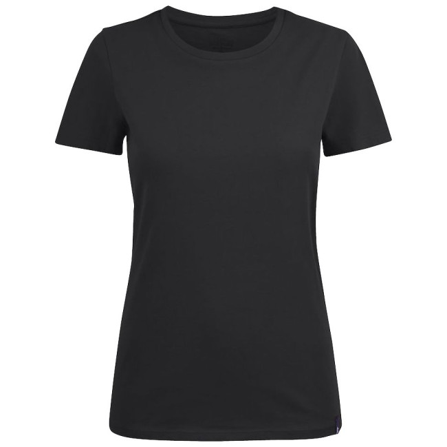 Футболка женская Ladies American U, черная Футболка женская Ladies American U, черная