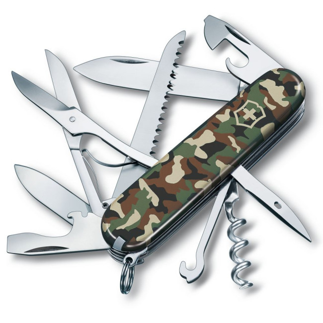 Нож перочинный Huntsman 91, зеленый камуфляж Нож перочинный Huntsman 91, зеленый камуфляж