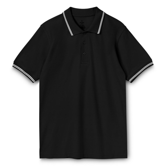 Рубашка поло Virma Stripes, черная Рубашка поло Virma Stripes, черная