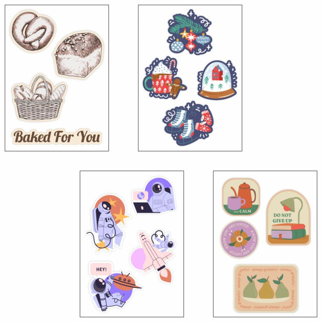 Объемные наклейки под смолой Sticker Pack на заказ Объемные наклейки под смолой Sticker Pack на заказ
