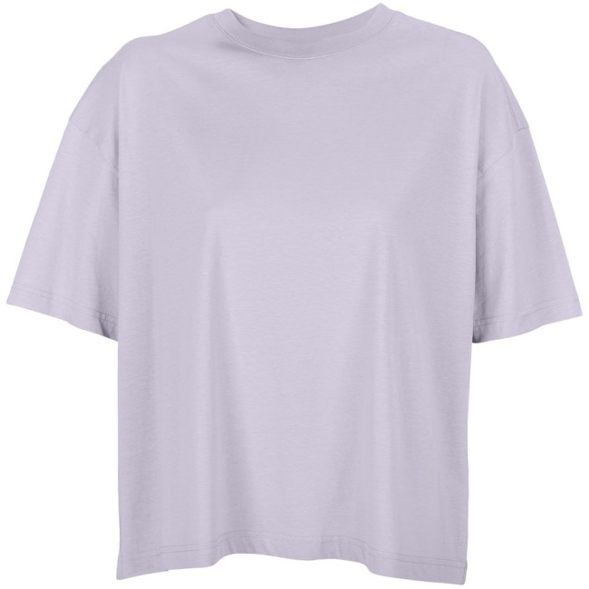 Футболка оверсайз женская Boxy Women, сиреневая Футболка оверсайз женская Boxy Women, сиреневая