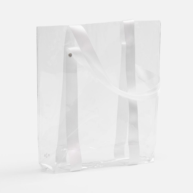 Шопер Clear Fest, ver.2, прозрачный с белыми ручками Шопер Clear Fest, ver.2, прозрачный с белыми ручками