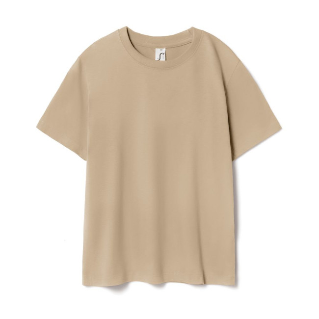 Футболка детская Regent Kids 150, бежевая Футболка детская Regent Kids 150, бежевая